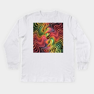 Trippy Helix Mandala Kids Long Sleeve T-Shirt